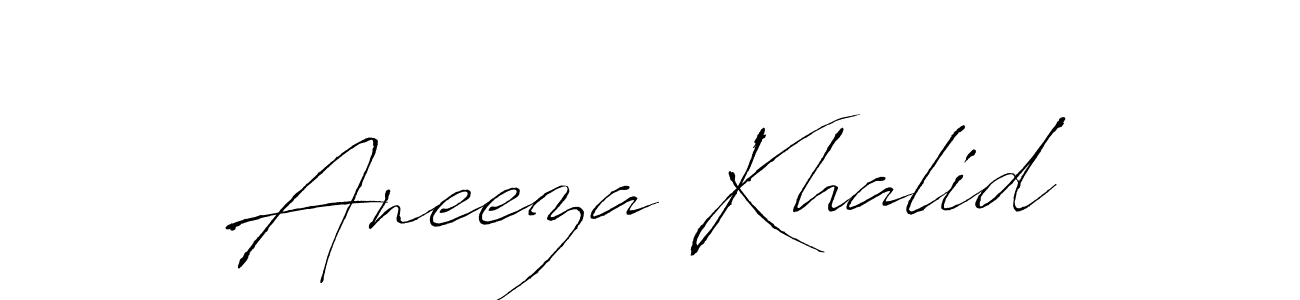 Design your own signature with our free online signature maker. With this signature software, you can create a handwritten (Antro_Vectra) signature for name Aneeza Khalid. Aneeza Khalid signature style 6 images and pictures png