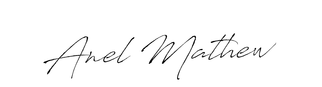 Design your own signature with our free online signature maker. With this signature software, you can create a handwritten (Antro_Vectra) signature for name Anel Mathew. Anel Mathew signature style 6 images and pictures png