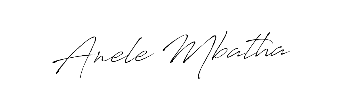 Make a beautiful signature design for name Anele Mbatha. With this signature (Antro_Vectra) style, you can create a handwritten signature for free. Anele Mbatha signature style 6 images and pictures png