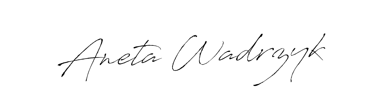 Best and Professional Signature Style for Aneta Wadrzyk. Antro_Vectra Best Signature Style Collection. Aneta Wadrzyk signature style 6 images and pictures png