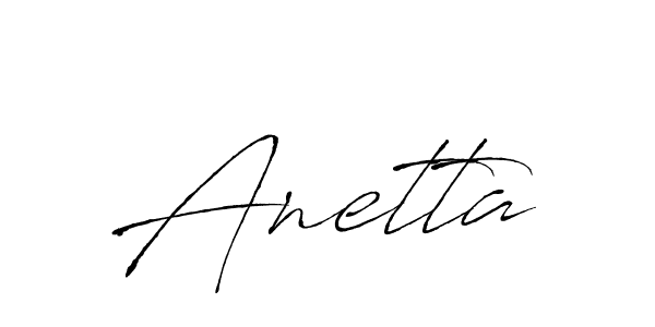 Design your own signature with our free online signature maker. With this signature software, you can create a handwritten (Antro_Vectra) signature for name Anetta. Anetta signature style 6 images and pictures png