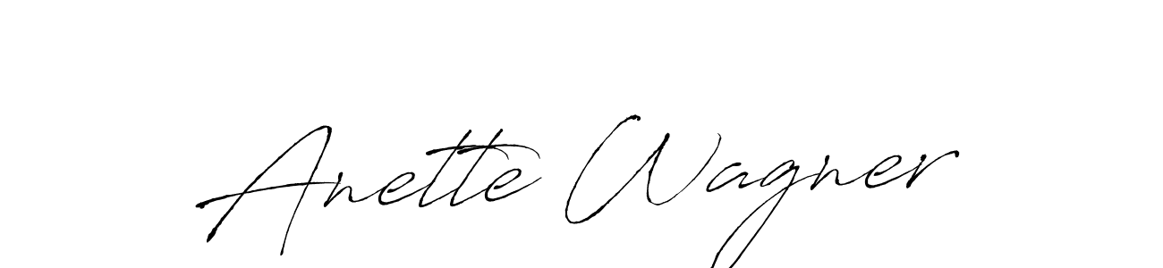 Anette Wagner stylish signature style. Best Handwritten Sign (Antro_Vectra) for my name. Handwritten Signature Collection Ideas for my name Anette Wagner. Anette Wagner signature style 6 images and pictures png