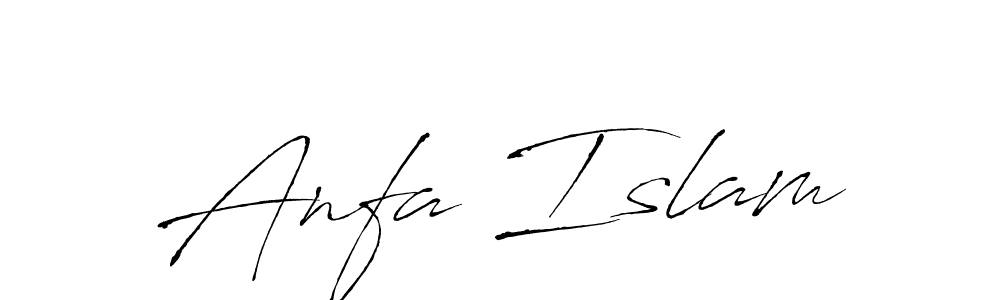 Use a signature maker to create a handwritten signature online. With this signature software, you can design (Antro_Vectra) your own signature for name Anfa Islam. Anfa Islam signature style 6 images and pictures png