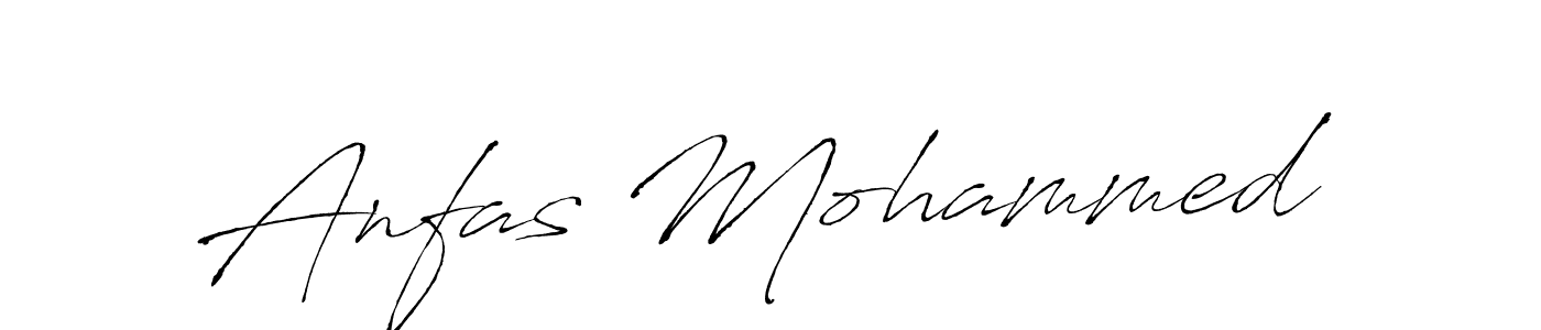 How to make Anfas Mohammed name signature. Use Antro_Vectra style for creating short signs online. This is the latest handwritten sign. Anfas Mohammed signature style 6 images and pictures png