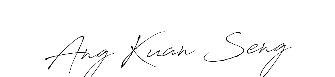 You should practise on your own different ways (Antro_Vectra) to write your name (Ang Kuan Seng) in signature. don't let someone else do it for you. Ang Kuan Seng signature style 6 images and pictures png