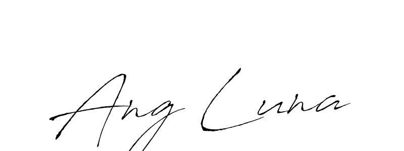 The best way (Antro_Vectra) to make a short signature is to pick only two or three words in your name. The name Ang Luna include a total of six letters. For converting this name. Ang Luna signature style 6 images and pictures png