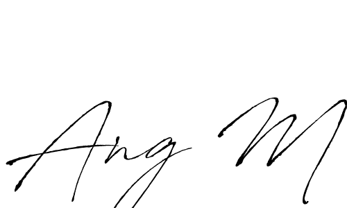 You should practise on your own different ways (Antro_Vectra) to write your name (Ang M) in signature. don't let someone else do it for you. Ang M signature style 6 images and pictures png