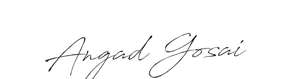 The best way (Antro_Vectra) to make a short signature is to pick only two or three words in your name. The name Angad Gosai include a total of six letters. For converting this name. Angad Gosai signature style 6 images and pictures png