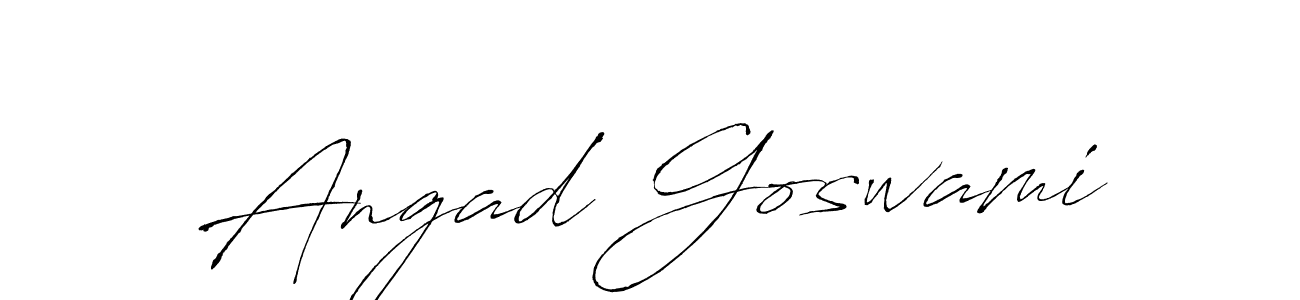 You should practise on your own different ways (Antro_Vectra) to write your name (Angad Goswami) in signature. don't let someone else do it for you. Angad Goswami signature style 6 images and pictures png