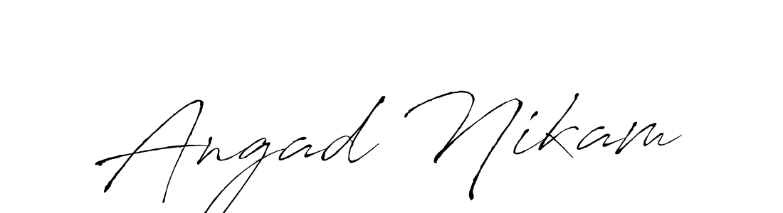 Create a beautiful signature design for name Angad Nikam. With this signature (Antro_Vectra) fonts, you can make a handwritten signature for free. Angad Nikam signature style 6 images and pictures png