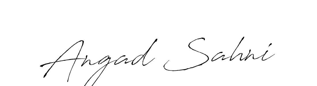 Use a signature maker to create a handwritten signature online. With this signature software, you can design (Antro_Vectra) your own signature for name Angad Sahni. Angad Sahni signature style 6 images and pictures png