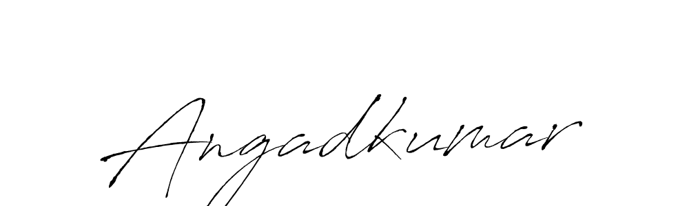 How to make Angadkumar name signature. Use Antro_Vectra style for creating short signs online. This is the latest handwritten sign. Angadkumar signature style 6 images and pictures png