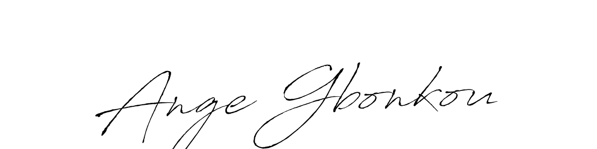 Ange Gbonkou stylish signature style. Best Handwritten Sign (Antro_Vectra) for my name. Handwritten Signature Collection Ideas for my name Ange Gbonkou. Ange Gbonkou signature style 6 images and pictures png