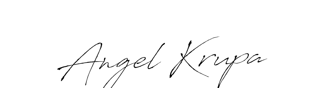 You should practise on your own different ways (Antro_Vectra) to write your name (Angel Krupa) in signature. don't let someone else do it for you. Angel Krupa signature style 6 images and pictures png