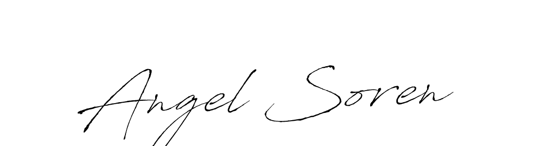 The best way (Antro_Vectra) to make a short signature is to pick only two or three words in your name. The name Angel Soren include a total of six letters. For converting this name. Angel Soren signature style 6 images and pictures png