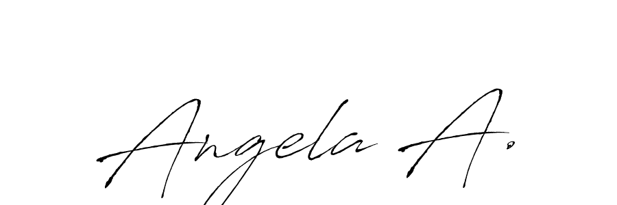 You should practise on your own different ways (Antro_Vectra) to write your name (Angela A.) in signature. don't let someone else do it for you. Angela A. signature style 6 images and pictures png