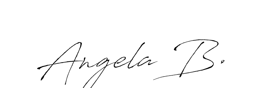 How to make Angela B. name signature. Use Antro_Vectra style for creating short signs online. This is the latest handwritten sign. Angela B. signature style 6 images and pictures png