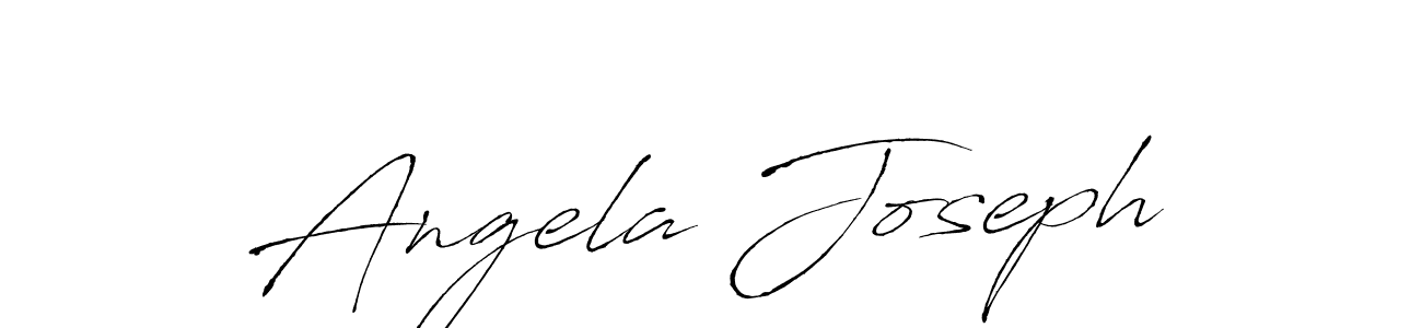 Angela Joseph stylish signature style. Best Handwritten Sign (Antro_Vectra) for my name. Handwritten Signature Collection Ideas for my name Angela Joseph. Angela Joseph signature style 6 images and pictures png