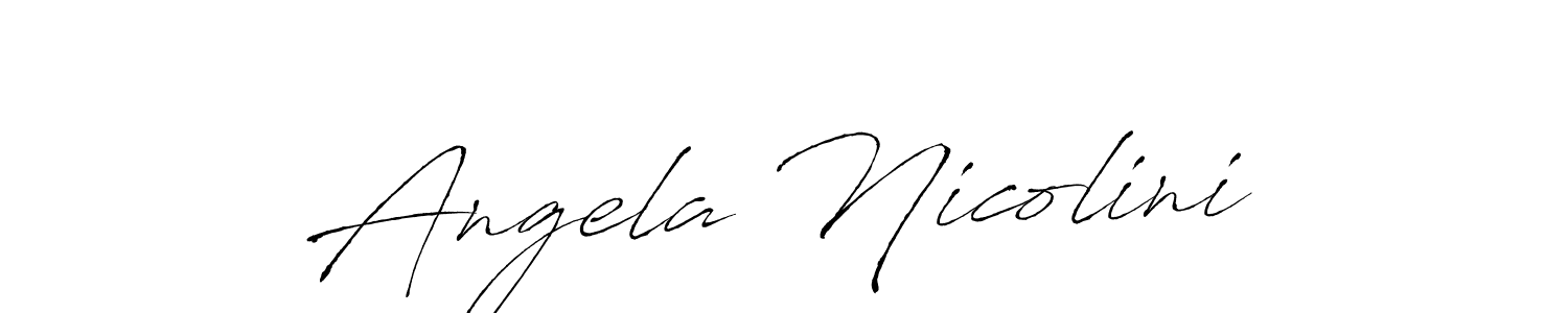 Angela Nicolini stylish signature style. Best Handwritten Sign (Antro_Vectra) for my name. Handwritten Signature Collection Ideas for my name Angela Nicolini. Angela Nicolini signature style 6 images and pictures png