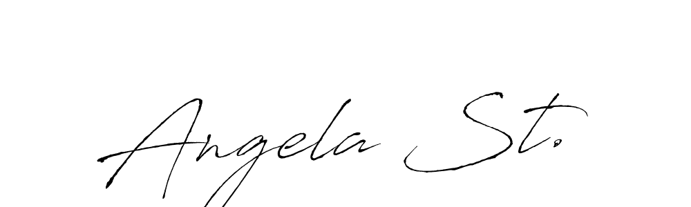 Similarly Antro_Vectra is the best handwritten signature design. Signature creator online .You can use it as an online autograph creator for name Angela St.. Angela St. signature style 6 images and pictures png