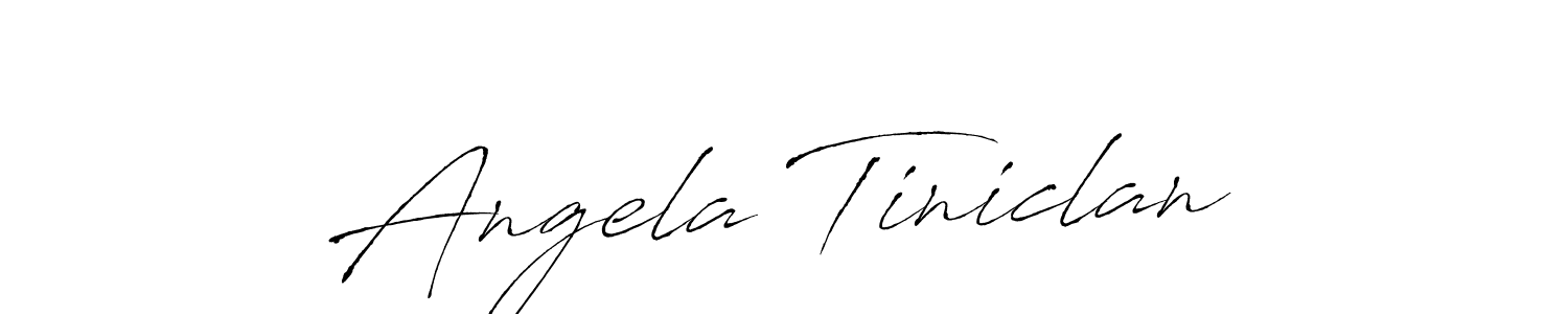 Create a beautiful signature design for name Angela Tiniclan. With this signature (Antro_Vectra) fonts, you can make a handwritten signature for free. Angela Tiniclan signature style 6 images and pictures png