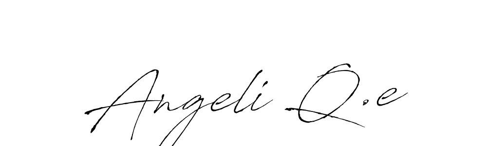 if you are searching for the best signature style for your name Angeli Q.e. so please give up your signature search. here we have designed multiple signature styles  using Antro_Vectra. Angeli Q.e signature style 6 images and pictures png