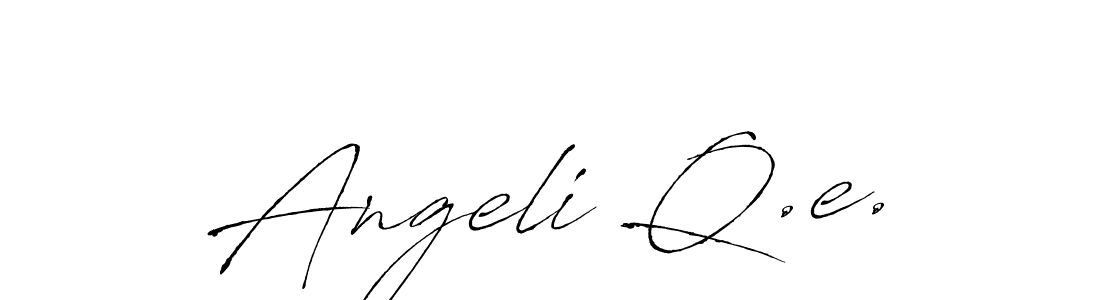 This is the best signature style for the Angeli Q.e. name. Also you like these signature font (Antro_Vectra). Mix name signature. Angeli Q.e. signature style 6 images and pictures png