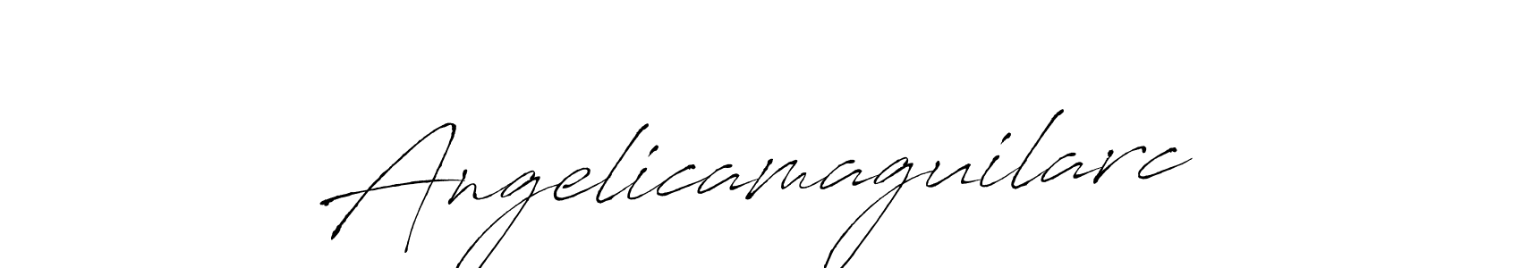 The best way (Antro_Vectra) to make a short signature is to pick only two or three words in your name. The name Angelicamaguilarc include a total of six letters. For converting this name. Angelicamaguilarc signature style 6 images and pictures png