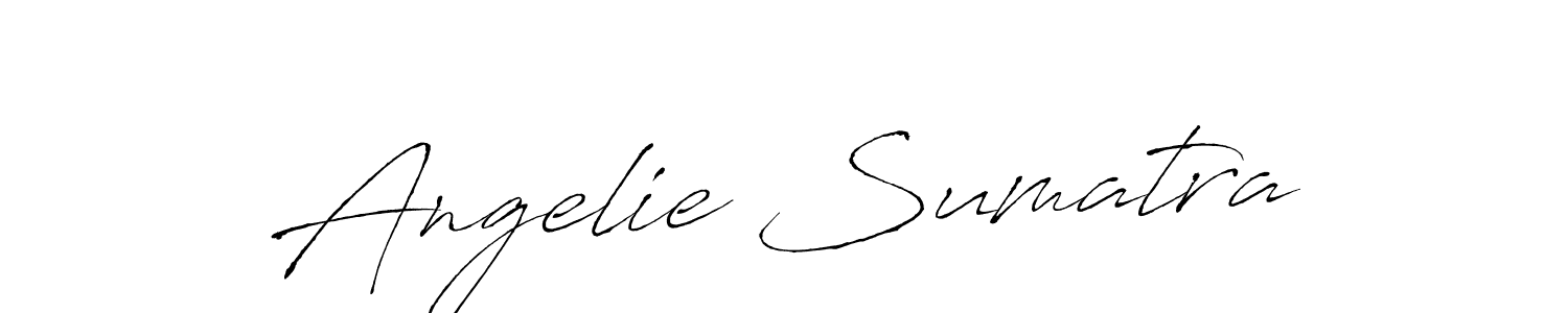 Create a beautiful signature design for name Angelie Sumatra. With this signature (Antro_Vectra) fonts, you can make a handwritten signature for free. Angelie Sumatra signature style 6 images and pictures png