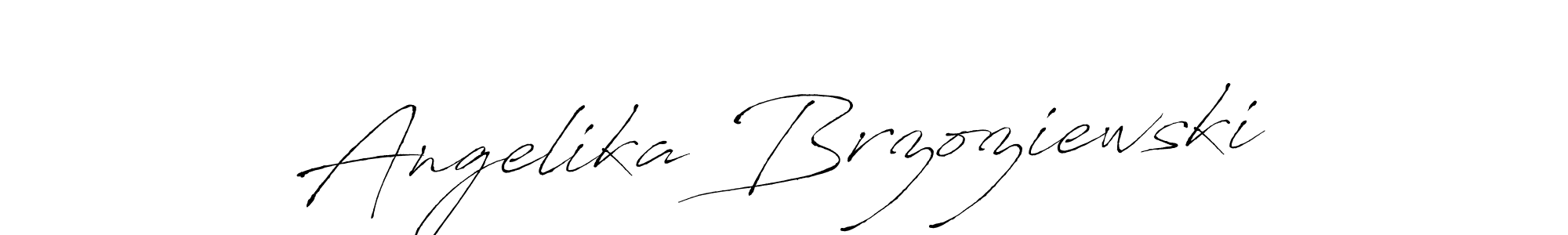 Make a beautiful signature design for name Angelika Brzoziewski. With this signature (Antro_Vectra) style, you can create a handwritten signature for free. Angelika Brzoziewski signature style 6 images and pictures png