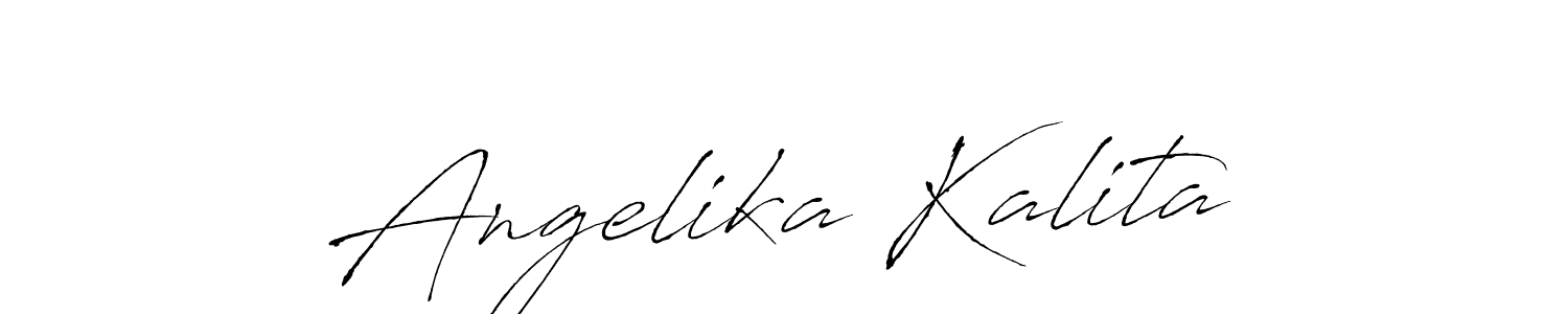 Create a beautiful signature design for name Angelika Kalita. With this signature (Antro_Vectra) fonts, you can make a handwritten signature for free. Angelika Kalita signature style 6 images and pictures png