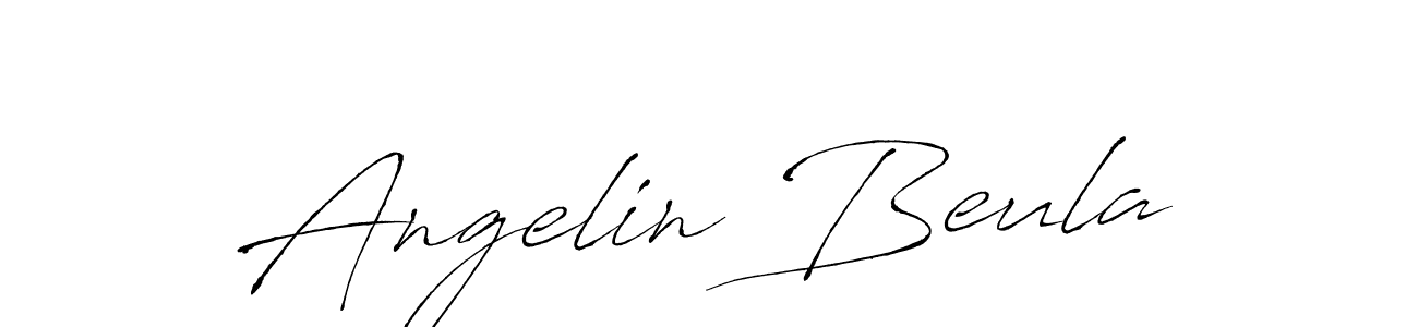 How to make Angelin Beula name signature. Use Antro_Vectra style for creating short signs online. This is the latest handwritten sign. Angelin Beula signature style 6 images and pictures png