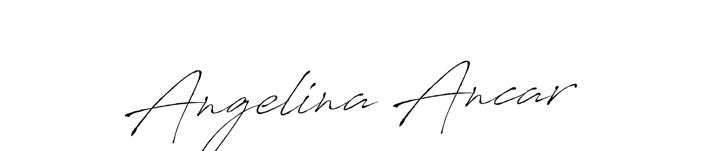 Angelina Ancar stylish signature style. Best Handwritten Sign (Antro_Vectra) for my name. Handwritten Signature Collection Ideas for my name Angelina Ancar. Angelina Ancar signature style 6 images and pictures png