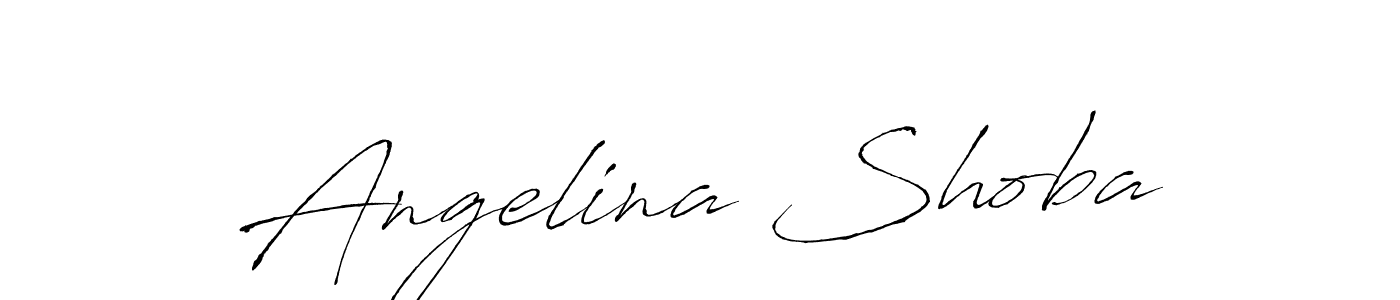 The best way (Antro_Vectra) to make a short signature is to pick only two or three words in your name. The name Angelina Shoba include a total of six letters. For converting this name. Angelina Shoba signature style 6 images and pictures png