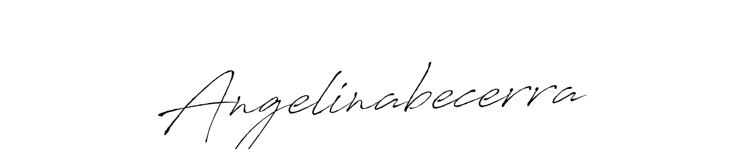 How to make Angelinabecerra name signature. Use Antro_Vectra style for creating short signs online. This is the latest handwritten sign. Angelinabecerra signature style 6 images and pictures png