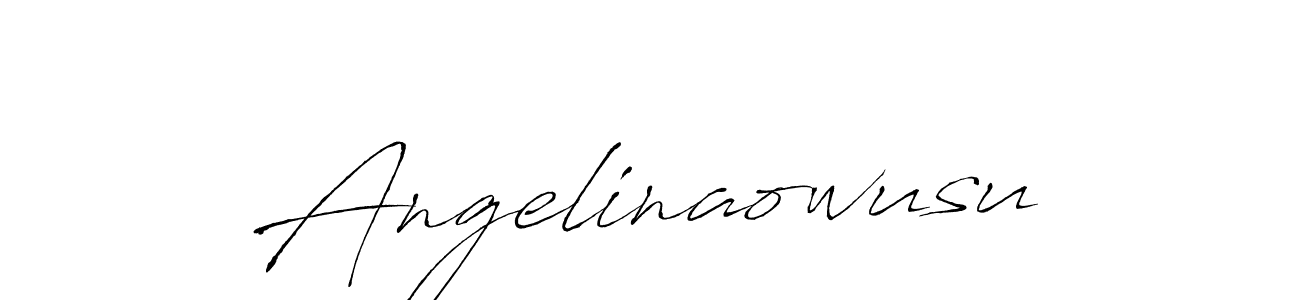 Make a beautiful signature design for name Angelinaowusu. With this signature (Antro_Vectra) style, you can create a handwritten signature for free. Angelinaowusu signature style 6 images and pictures png
