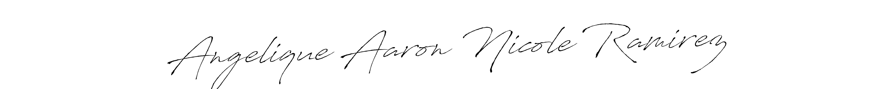 Design your own signature with our free online signature maker. With this signature software, you can create a handwritten (Antro_Vectra) signature for name Angelique Aaron Nicole Ramirez. Angelique Aaron Nicole Ramirez signature style 6 images and pictures png