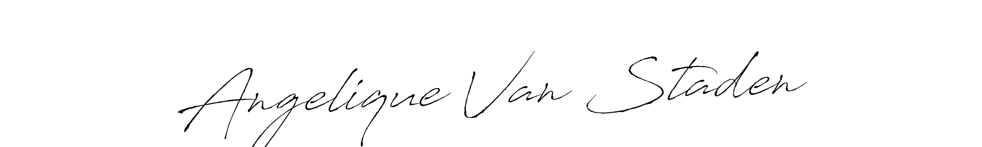 The best way (Antro_Vectra) to make a short signature is to pick only two or three words in your name. The name Angelique Van Staden include a total of six letters. For converting this name. Angelique Van Staden signature style 6 images and pictures png