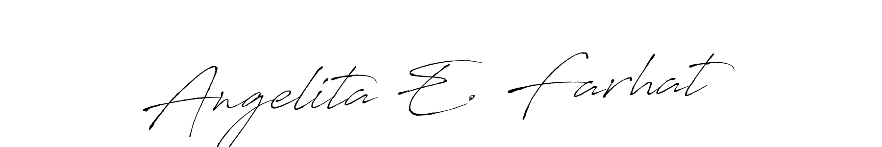 if you are searching for the best signature style for your name Angelita E. Farhat. so please give up your signature search. here we have designed multiple signature styles  using Antro_Vectra. Angelita E. Farhat signature style 6 images and pictures png