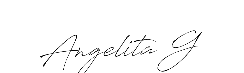 The best way (Antro_Vectra) to make a short signature is to pick only two or three words in your name. The name Angelita G include a total of six letters. For converting this name. Angelita G signature style 6 images and pictures png