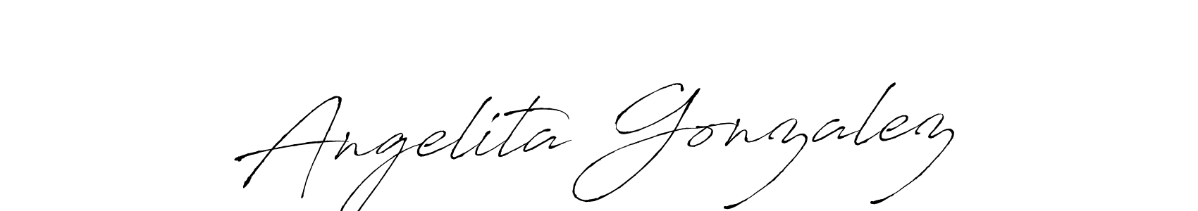 Angelita Gonzalez stylish signature style. Best Handwritten Sign (Antro_Vectra) for my name. Handwritten Signature Collection Ideas for my name Angelita Gonzalez. Angelita Gonzalez signature style 6 images and pictures png