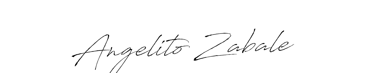 Angelito Zabale stylish signature style. Best Handwritten Sign (Antro_Vectra) for my name. Handwritten Signature Collection Ideas for my name Angelito Zabale. Angelito Zabale signature style 6 images and pictures png