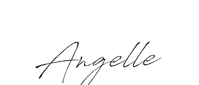 How to make Angelle signature? Antro_Vectra is a professional autograph style. Create handwritten signature for Angelle name. Angelle signature style 6 images and pictures png