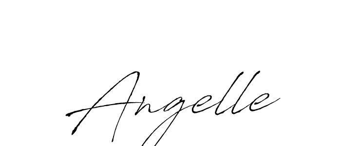 How to make Angelle signature? Antro_Vectra is a professional autograph style. Create handwritten signature for Angelle name. Angelle signature style 6 images and pictures png