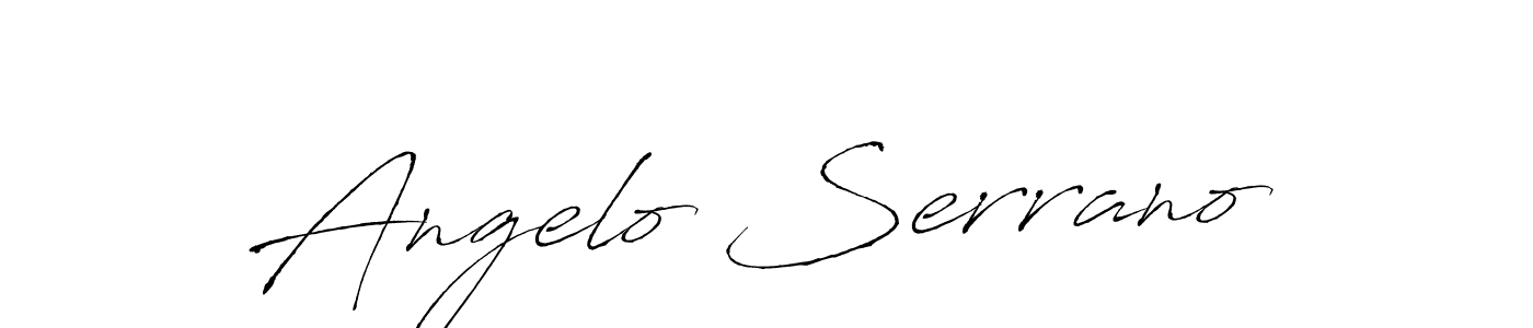 Create a beautiful signature design for name Angelo Serrano. With this signature (Antro_Vectra) fonts, you can make a handwritten signature for free. Angelo Serrano signature style 6 images and pictures png