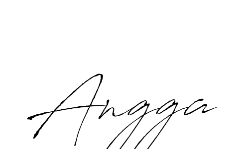 Make a beautiful signature design for name Angga. With this signature (Antro_Vectra) style, you can create a handwritten signature for free. Angga signature style 6 images and pictures png