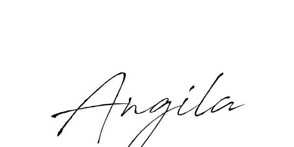 The best way (Antro_Vectra) to make a short signature is to pick only two or three words in your name. The name Angila include a total of six letters. For converting this name. Angila signature style 6 images and pictures png