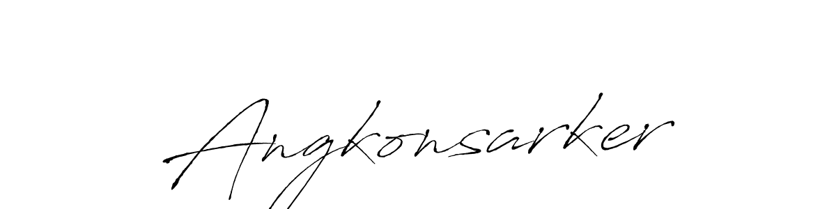 How to make Angkonsarker name signature. Use Antro_Vectra style for creating short signs online. This is the latest handwritten sign. Angkonsarker signature style 6 images and pictures png