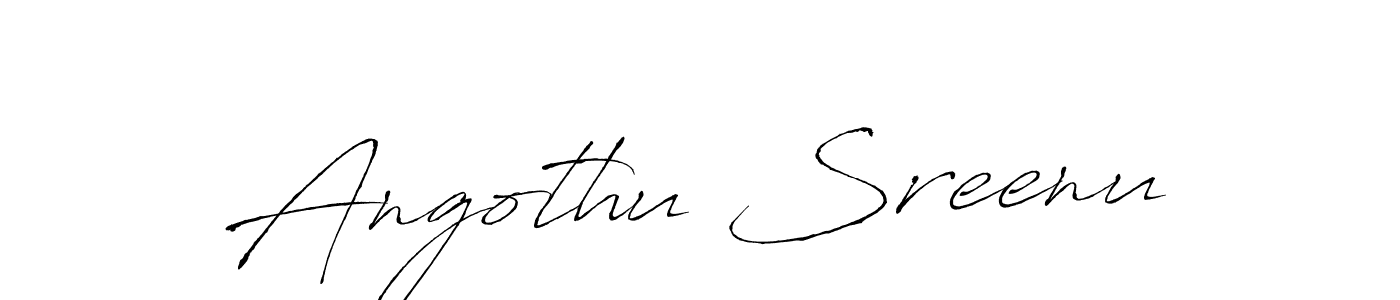 The best way (Antro_Vectra) to make a short signature is to pick only two or three words in your name. The name Angothu Sreenu include a total of six letters. For converting this name. Angothu Sreenu signature style 6 images and pictures png