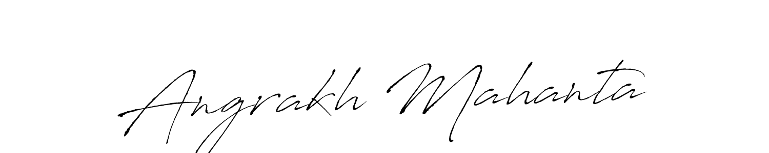 Make a beautiful signature design for name Angrakh Mahanta. With this signature (Antro_Vectra) style, you can create a handwritten signature for free. Angrakh Mahanta signature style 6 images and pictures png